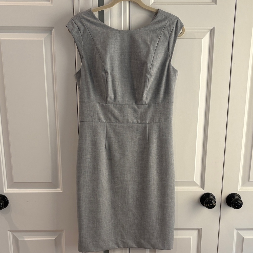 The Limited Gray Cap Sleeve Midi Dress